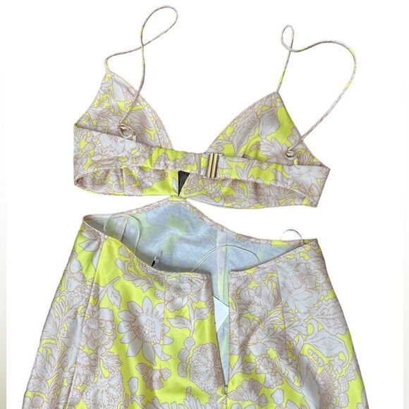 RUMER The Label x Revolve Yellow/Tan Harmony Resortwear Cut-Out Maxi Dress - Picture 8 of 10